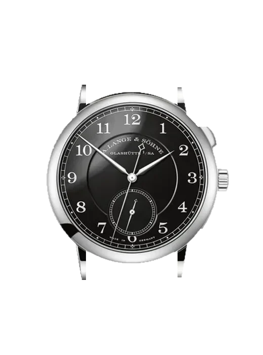 1815 297.078 avec Bracelet Alligator Nubuck Noir avec Surpiqûre Ton sur Ton Faite Main