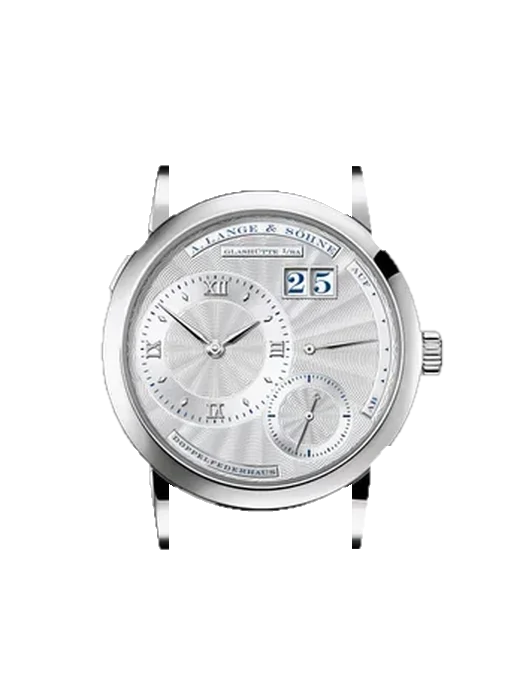 Lange 1 101.061 with Black Nubuck Alligator Strap with Hand-Stitched Tone-on-Tone Stitching