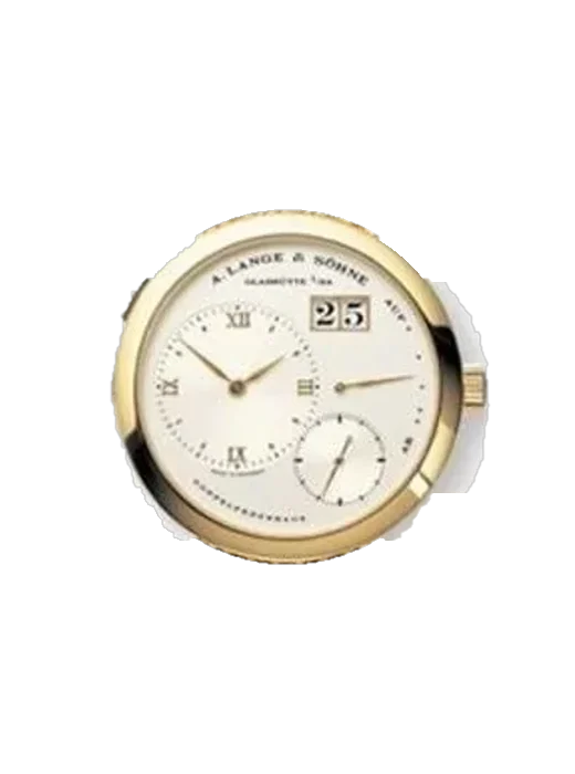 Lange 1 101.321 avec Bracelet Alligator Nubuck Noir avec Surpiqûre Ton sur Ton Faite Main