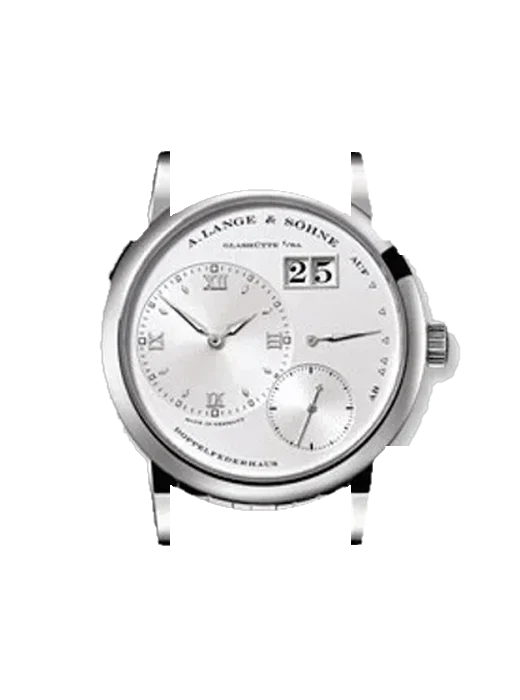Lange 1 101.539 avec Bracelet Alligator Nubuck Noir avec Surpiqûre Ton sur Ton Faite Main