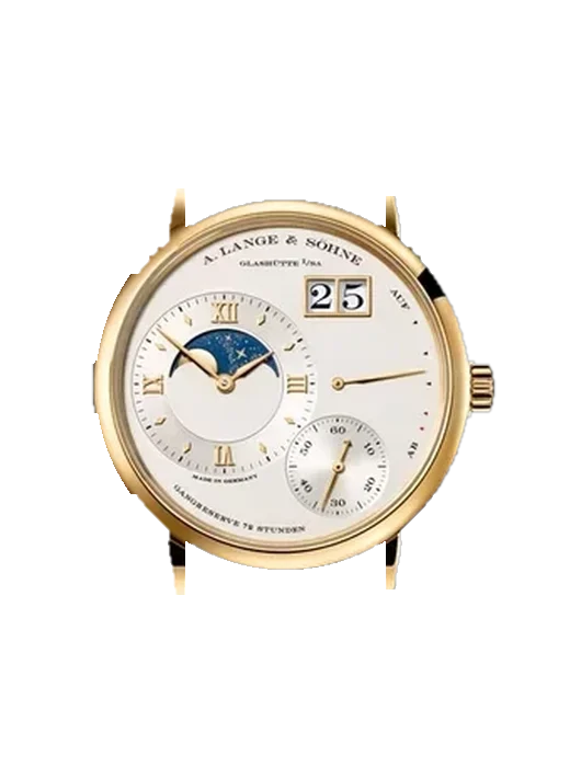 Lange 1 139.021 mit Hybrid Armband aus Alligator und Kautschuk Blau