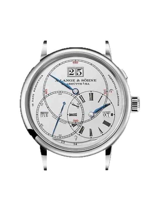 Richard Lange 180.026 with Black Nubuck Alligator Strap with Hand-Stitched Tone-on-Tone Stitching
