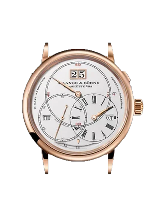 Richard Lange 180.032 with Black Nubuck Alligator Strap with Hand-Stitched Tone-on-Tone Stitching