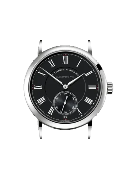 Richard Lange 260.028 con Correa de piel de cocodrilo en nubuck negro con costuras a juego cosidas a mano