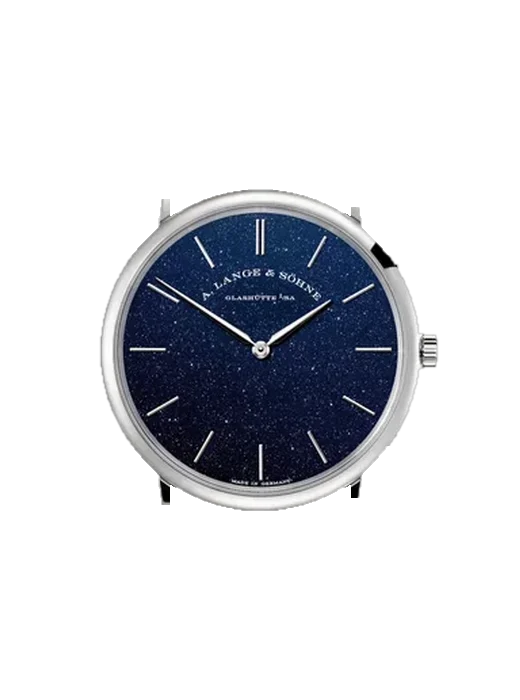 Saxonia 205.086 avec Bracelet Alligator Nubuck Noir avec Surpiqûre Ton sur Ton Faite Main