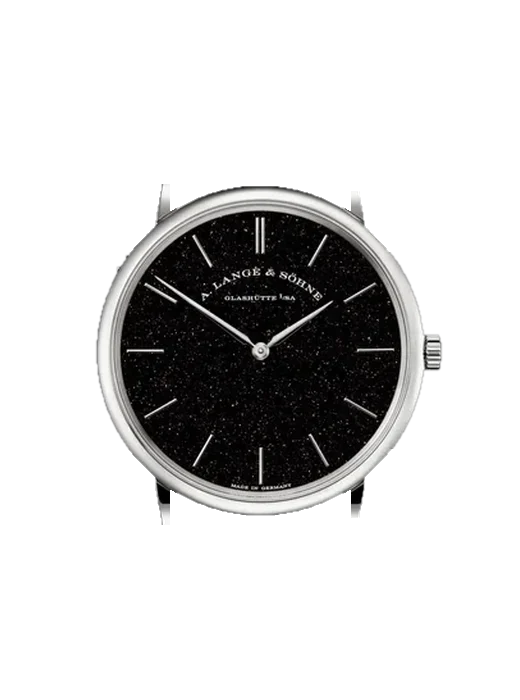 Saxonia 211.087 avec Bracelet Alligator Nubuck Noir avec Surpiqûre Ton sur Ton Faite Main