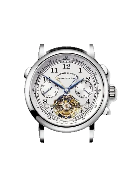 Tourbillon 702.025 con Correa de piel de cocodrilo en nubuck negro con costuras a juego cosidas a mano