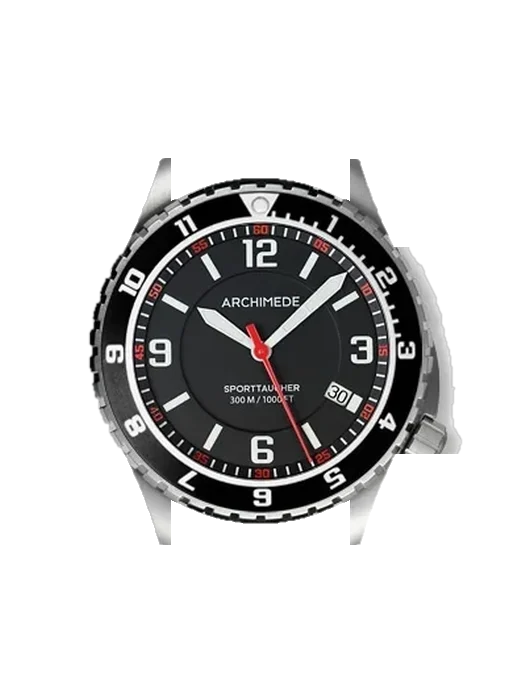 Sporttaucher UA8974-GS-A1.5 with Grand Cavalier Leather Strap Orange