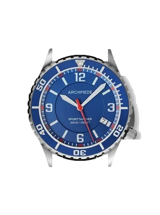 Sporttaucher UA8974-TB-A5.5 with Grand Cavalier Leather Strap Orange