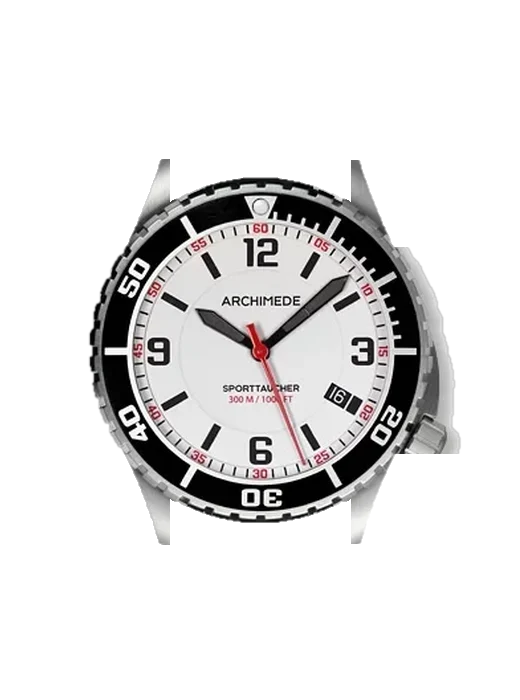 Sporttaucher UA8974-TS-A3.5 with Grand Cavalier Leather Strap Orange