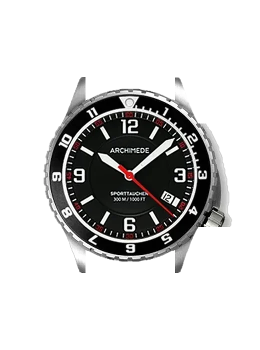 Sporttaucher UA8974B-GS-A1.1 with Grand Cavalier Leather Strap Orange