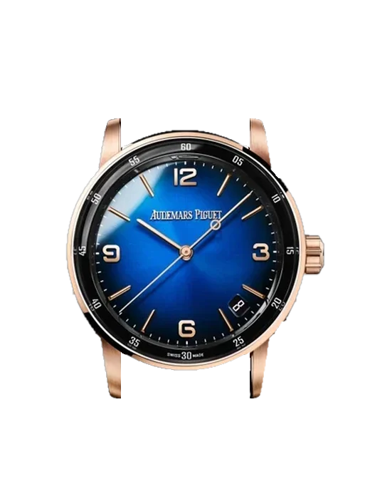 CODE 11.59 15210OR.OO.A002KB.03 avec Bracelet Hybride Alligator et Caoutchouc Bleu