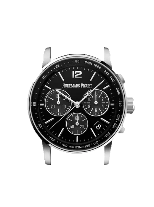 CODE 11.59 26393BC.OO.A002CR.01 with Black Nubuck Alligator Strap with Hand-Stitched Tone-on-Tone Stitching