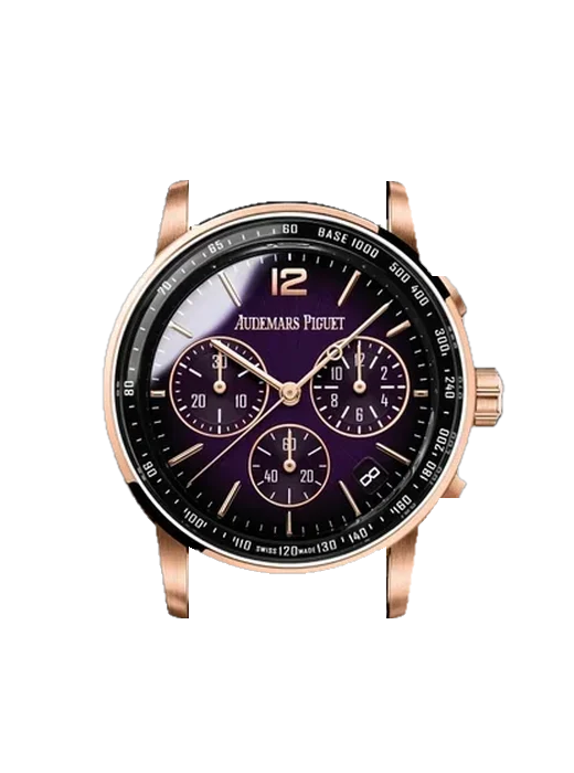 CODE 11.59 26393OR.OO.A002KB.02 with Black Nubuck Alligator Strap with Hand-Stitched Tone-on-Tone Stitching