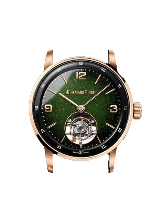 CODE 11.59 26396NR.OO.D002KB.01 with Black Nubuck Alligator Strap with Hand-Stitched Tone-on-Tone Stitching