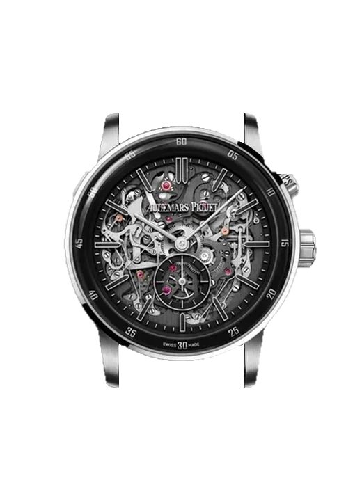 CODE 11.59 26397NB.OO.D002KB.01 with Black Nubuck Alligator Strap with Hand-Stitched Tone-on-Tone Stitching