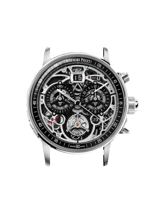 CODE 11.59 26398BC.OO.D002CR.02 with Black Nubuck Alligator Strap with Hand-Stitched Tone-on-Tone Stitching