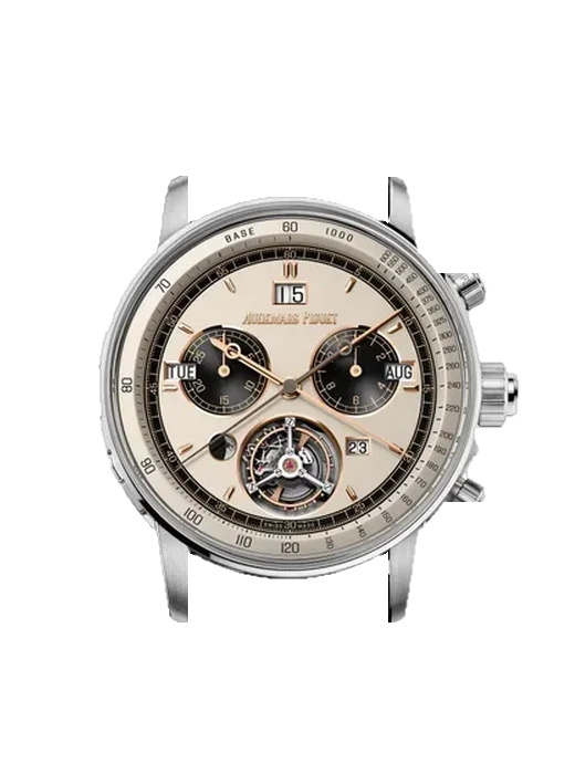 CODE 11.59 26398BC.OO.D002CR.04 with Black Nubuck Alligator Strap with Hand-Stitched Tone-on-Tone Stitching