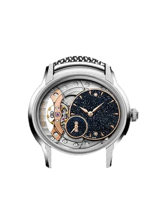 Millenary 77244BC.GG.1272BC.01 con Cinturino Alligatore Nubuck Nero con Cucitura Sur Tone a Mano