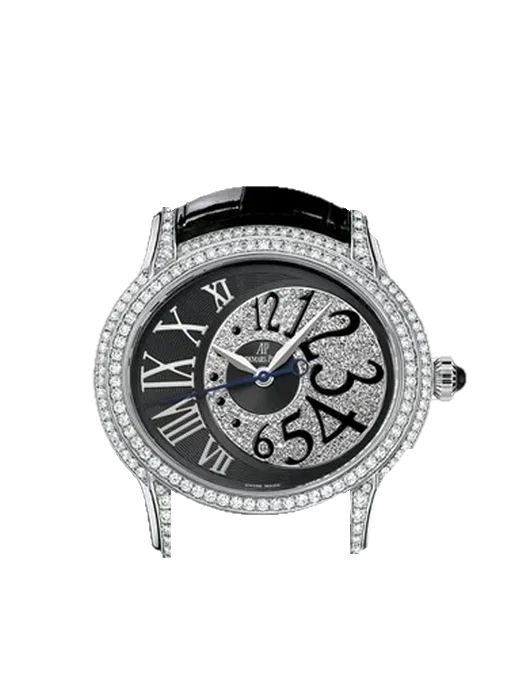 Millenary 77302BC.ZZ.D001CR.01 con Cinturino Alligatore Nubuck Nero con Cucitura Sur Tone a Mano