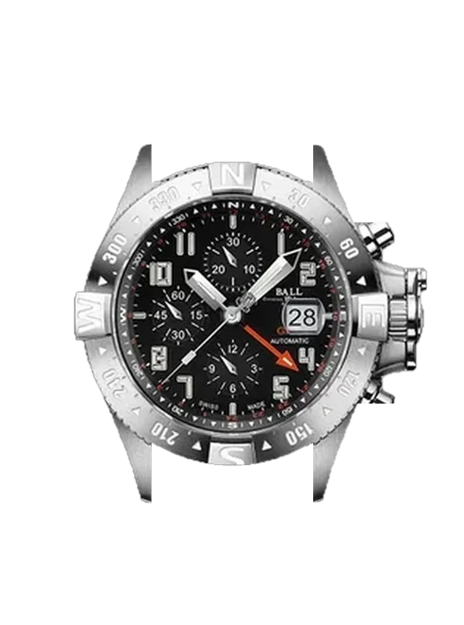 Engineer Hydrocarbon DC3036C-SA-BK avec Bracelet de montre en cuir de veau vintage marron — Patine naturelle