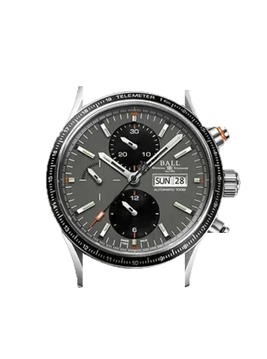 Fireman CM3090C-S1J-GY avec Bracelet de montre en cuir de veau vintage marron — Patine naturelle