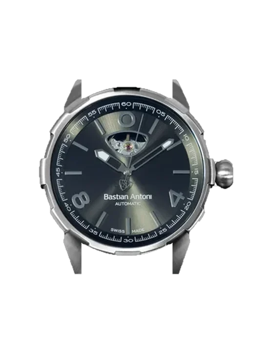 Turbulent BA01.STEEL/BLACK.8719326505886 con Cinturino Vitello Vintage Marrone — Patina Naturale