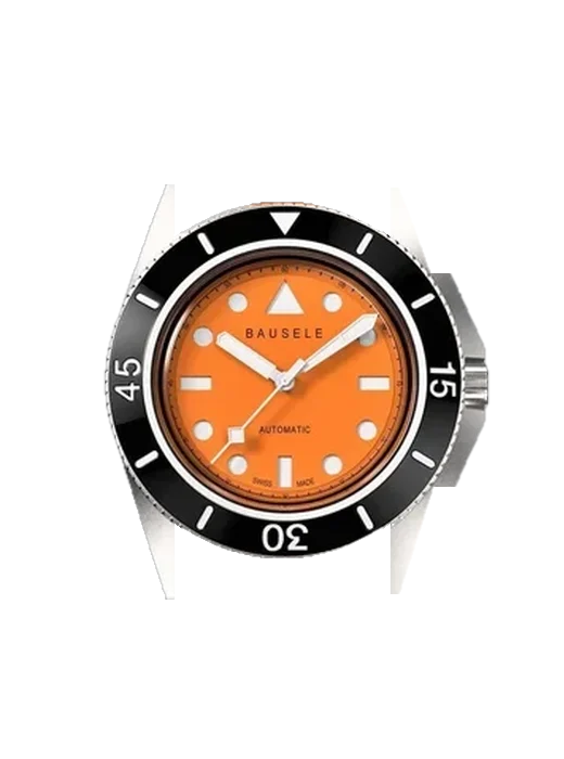 Diver BESSSM1OR1 mit Vintage Kalbslederarmband Braun — Natürliche Patina