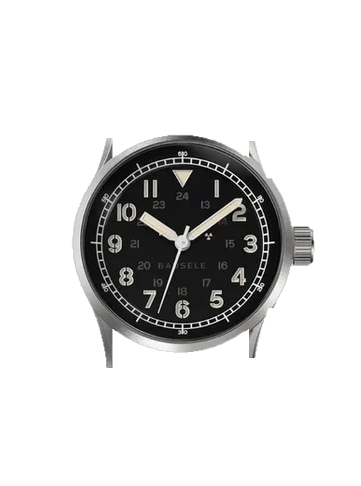 Field Watch B31SBN1BL1 with Vintage Brown Calfskin Strap — Natural Patina