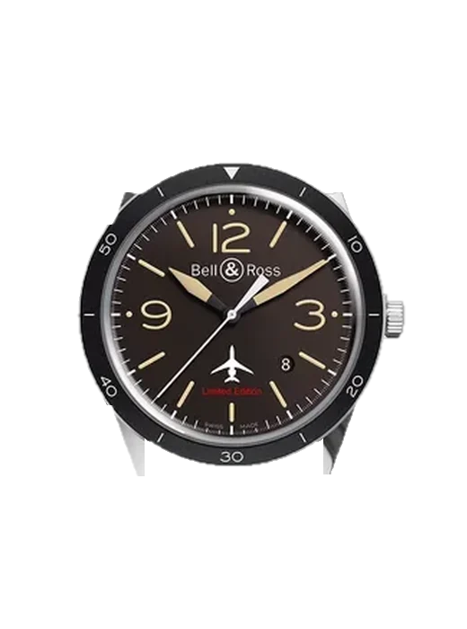 Vintage BRV123-FALCON/SCA with Vintage Brown Calfskin Strap — Natural Patina