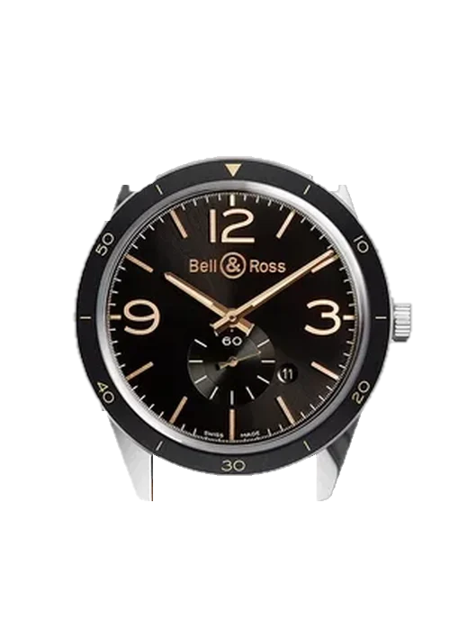 Vintage BRV123-GH-ST/SCA with Blue Alligator and Rubber Hybrid Strap