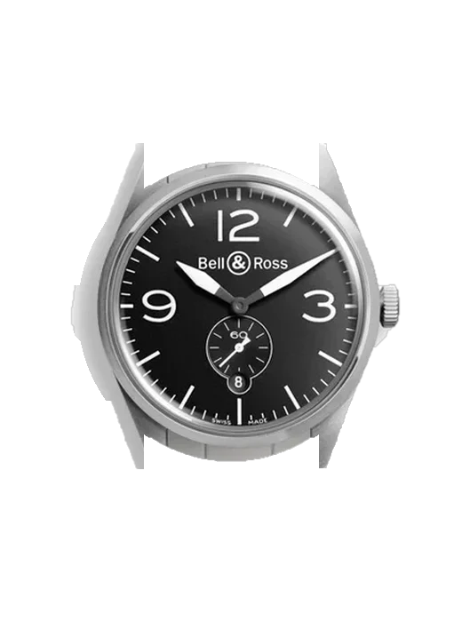 Vintage BRV123BLSTSST with Vintage Brown Calfskin Strap — Natural Patina
