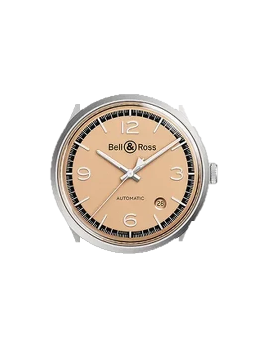 Vintage BRV192-BT-ST/SCA avec Bracelet de montre en cuir de veau vintage marron — Patine naturelle