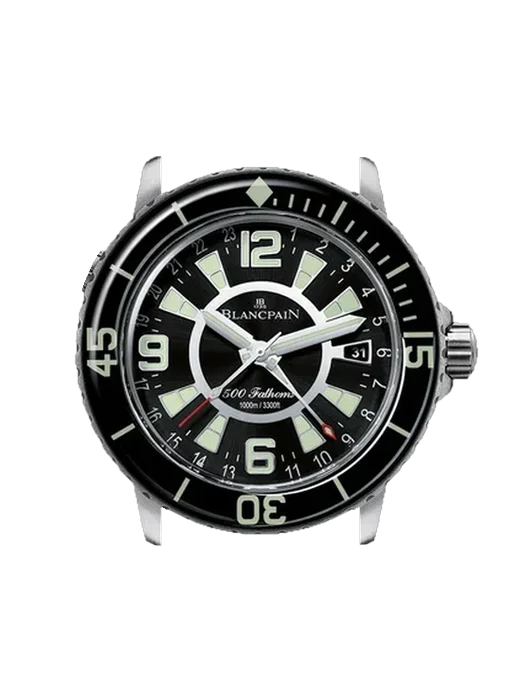 Fifty Fathoms 50021-12B30-52B con Cinturino Vitello Vintage Marrone — Patina Naturale