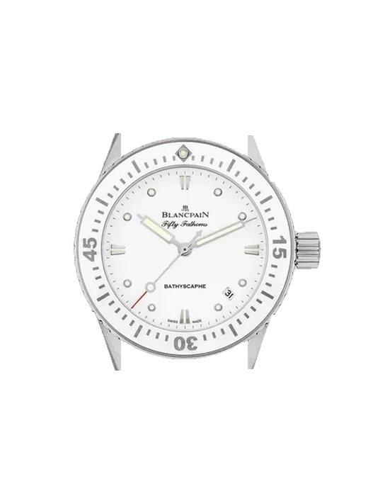 Fifty Fathoms 5100-1127-NAV with Grand Cavalier Leather Strap Orange