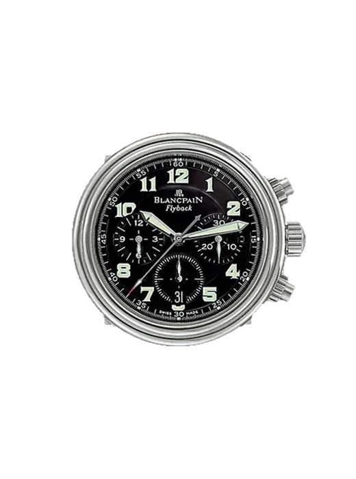 Léman 2185F-1130-63 avec Bracelet de montre en cuir de veau vintage marron — Patine naturelle