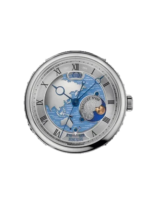 Classique 5717PT/AS/9ZU avec Bracelet Hybride Alligator et Caoutchouc Bleu
