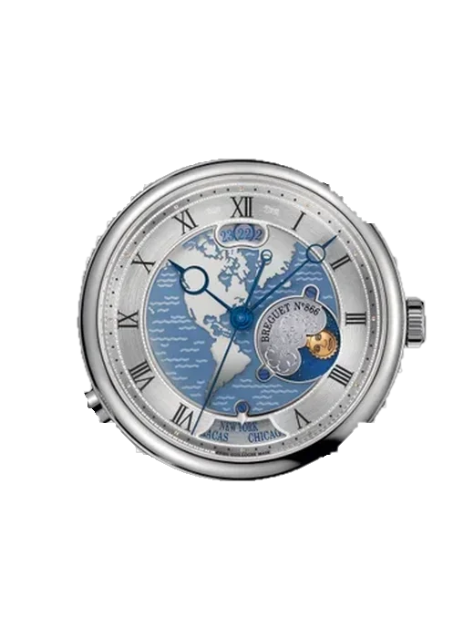 Classique 5717PT/US/9ZU avec Bracelet Hybride Alligator et Caoutchouc Bleu