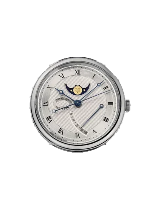 Classique 7787BB/12/9V6 mit Alligator-Nubuk-Armband Schwarz mit Ton-in-Ton-Naht, handgenäht