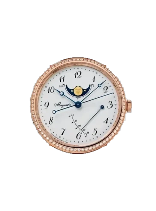 Classique 7788BR/29/9V6/DD00 avec Bracelet Alligator Nubuck Noir avec Surpiqûre Ton sur Ton Faite Main