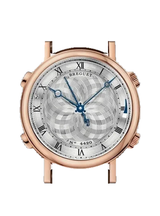 Classique 7800BR/AA/9YV mit Hybrid Armband aus Alligator und Kautschuk Blau