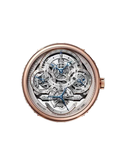 Classique Complications 3795BR/1E/9WU mit Alligator-Nubuk-Armband Schwarz mit Ton-in-Ton-Naht, handgenäht