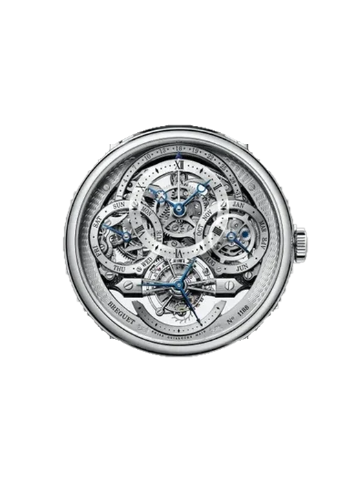 Classique Complications 3795PT/1E/9WU mit Alligator-Nubuk-Armband Schwarz mit Ton-in-Ton-Naht, handgenäht