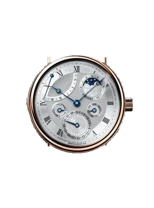 Classique Complications 5447BR/1E/9V6 con Cinturino Ibrido Alligatore e Caucciù Blu