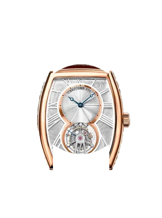 Héritage 5497BR/12/9V6 mit Alligator-Nubuk-Armband Schwarz mit Ton-in-Ton-Naht, handgenäht