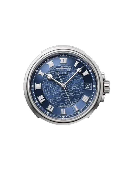 Marine 5517BB/Y2/BZ0 mit Alligator-Nubuk-Armband Schwarz mit Ton-in-Ton-Naht, handgenäht