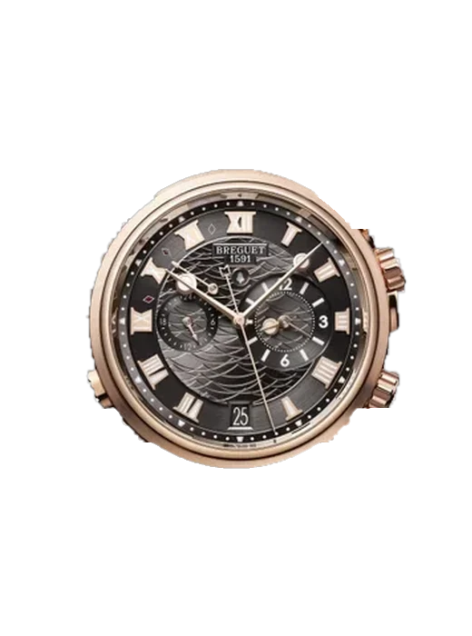 Marine 5547BR/G3/5ZU con Cinturino Alligatore Nubuck Nero con Cucitura Sur Tone a Mano