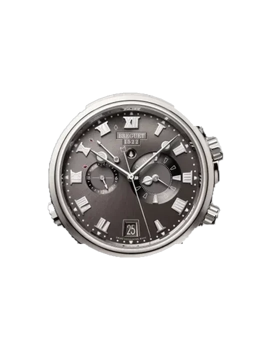 Marine 5547TI/G2/5ZU con Cinturino Alligatore Nubuck Nero con Cucitura Sur Tone a Mano