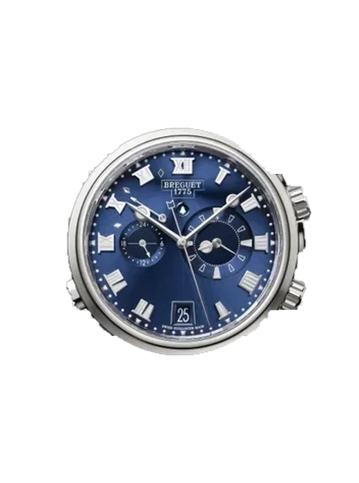 Marine 5547TI/Y1/9ZU con Cinturino Alligatore Nubuck Nero con Cucitura Sur Tone a Mano