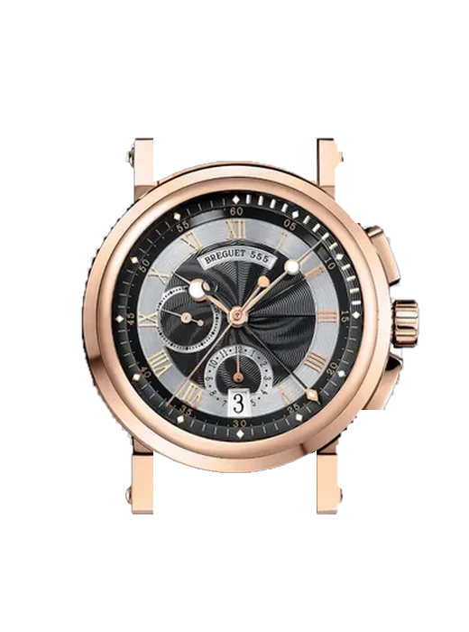 Marine 5827BR/Z2/RM0 con Cinturino Alligatore Nubuck Nero con Cucitura Sur Tone a Mano